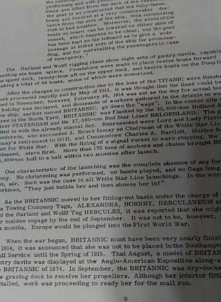 FALL 1977 TITANIC COMMUTATOR “BRITANNIC EXPLORATION OF A LEGACY” PART 1 3