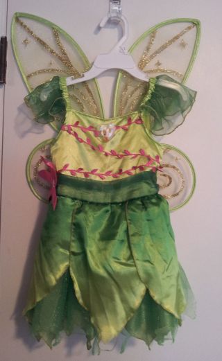 Tinker - Bell - Disney - Fairies - Size - Small - Costume - With - Wings - Dress - Up - Pretend - Play
