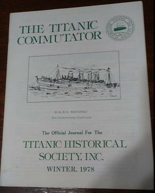 Winter 1978 Titanic Commutator “hmhs Britannic” Edition.  Wonderfully Illustrated
