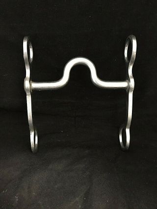 Vintage Stainless Steel Crockett Bridle Bit W/ German Silver Overlay