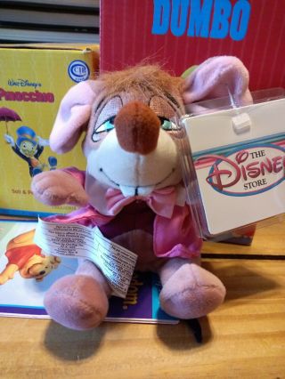 Disney Store Dormouse Plush Bean Bag Alice In Wonderland Stuffed Animal Mouse
