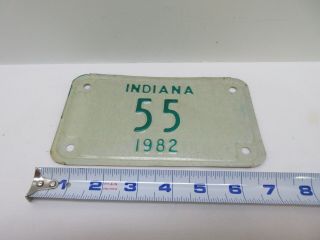 1982 Vintage Indiana Motorcycle License Plate 55 3