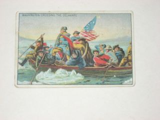 1910 T70 Historical Events Tobacco Card - Washington Crossing Delaware - Just Cut