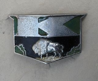 Vintage Kaiser Car Auto Buffalo Hood Ornament Emblem 4 7/8 " X 3 "