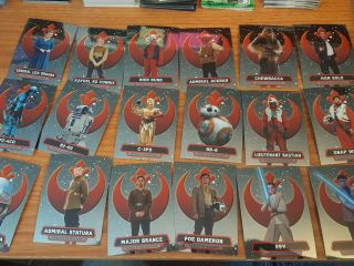 2016 Star Wars The Force Awakens Chrome Heroes Of The Resistance Complete Set 18