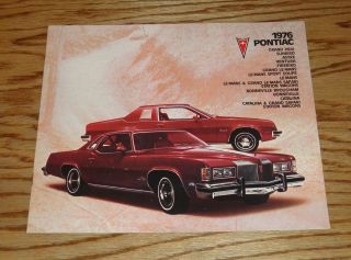 1976 Pontiac Full Line Sales Brochure 76 Firebird Grand Prix
