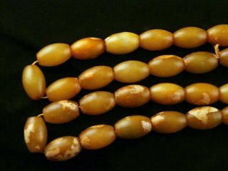 29 Inches Unusual Chinese Old Jade Beads Necklace B128 2