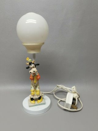 Vintage Disney Italy Fontanini Clarabelle Cow Lamp Night Light 12 1/2 " Light