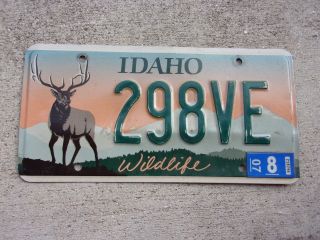 Idaho Wildlife Elk License Plate 298 Ve