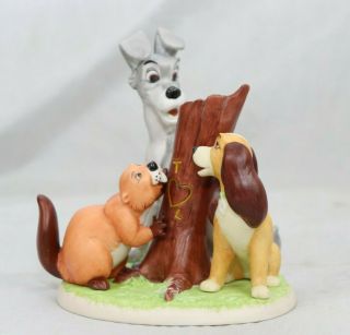 Disney Lady And The Tramp Magic Memories Limited Edition Beaver Heart Figurine