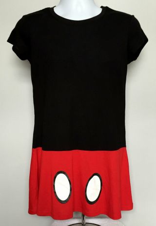 Womens Disney Parks Minnie Mouse Dress Long T Shirt Beach Cover Up Small Costume