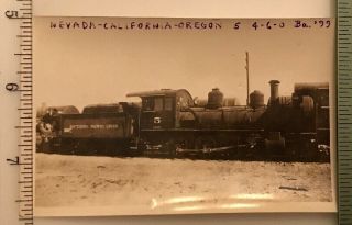 Vintage 1930s Railroad Photo Nevada California Oregon 5 4 - 6 - 0 Steam Loco 17