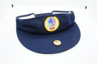 Vintage Blue Sp Southern Pacific Railroad 1984 La Summer Olympics Visor Hat Pin