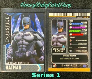 Injustice Arcade Series 1 Oop Card 33 Arkham Origins Batman Power Rare