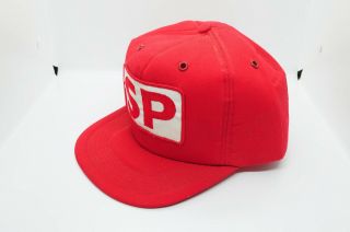 Vintage Red White SP Southern Pacific Railroad Snapback Hat Cap 3