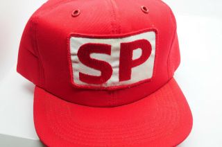 Vintage Red White SP Southern Pacific Railroad Snapback Hat Cap 5