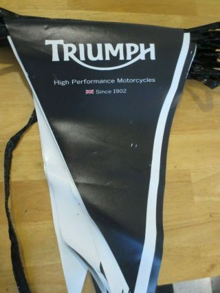 Official Triumph Motorcycle Dealer Logo Bunting Banner Flag 12 " X18 " X20 