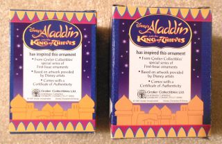 Disney Grolier ALADDIN & JASMINE King of Thieves Christmas Ornaments First Issue 4