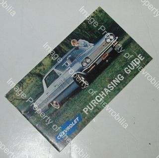 1964 Chevrolet Purchasing Guide Brochure: Corvette Chevelle Impala Nova Corvair