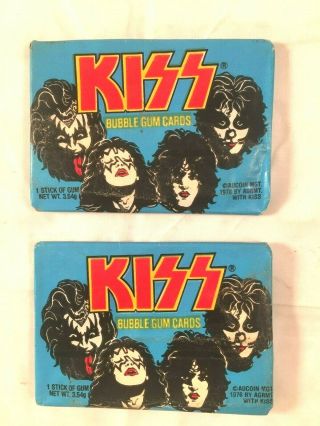 1979 Kiss Donruss Bubble Gum Card Packs 2 Packs