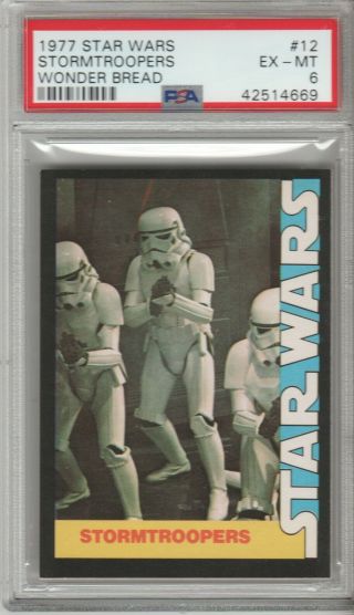 1977 Star Wars Wonder Bread 12 Stormtroopers Trading Card Psa 6 Ex -