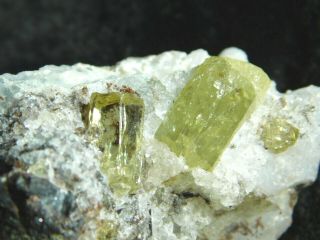 Two 100 Natural Translucent Apatite Crystals In Matrix From Mexico 58.  1gr E