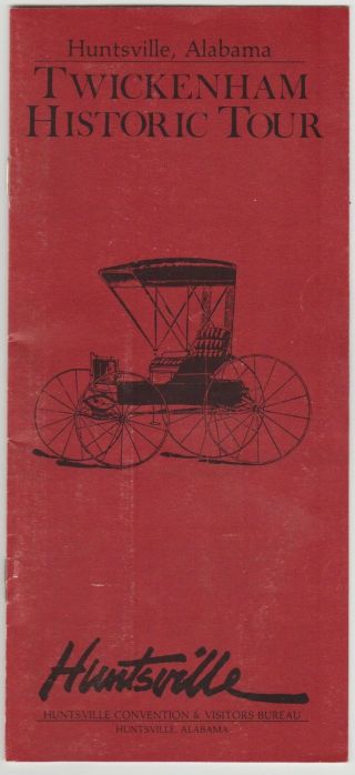 Huntsville Alabama Twickenham Historic Tour Convention Bureau Brochure Pamplet