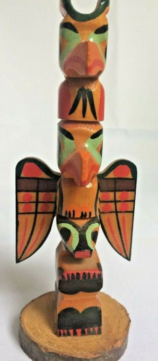 Totem Pole - Vintage Hand Crafted - 5 1/2 Inch
