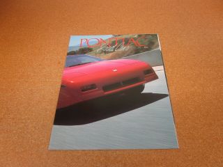 1988 Pontiac Fiero Grand Am Firebird Sunbird Bonneville Folder Sales Brochure