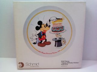 Vintage Disney Happy 50th Birthday Mickey Mouse Collector Plate Schmid 1978