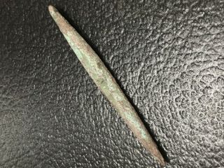 2 3/8 " Old Copper Culture Awl Needle Occ Native American Indian Artifact Spear