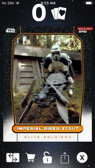 Topps Star Wars Digital Card Trader Orange Elite Soldiers 2 Scout Insert Award
