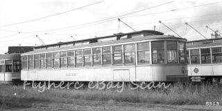 B&w Negative Twin City Lines Railroad Streetcar 1230 St Paul,  Mn 1952