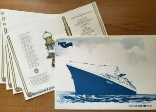 Rare Ncl Line Ss Norway Onboard Souvenir 7 Menus And Welcome Aboard Flier