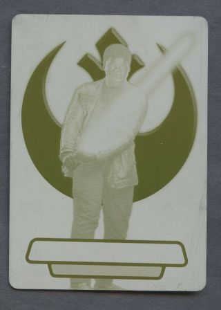 Topps Star Wars Force Awakens Printing Plate 1 Finn Heroes Of Resistance 1/1