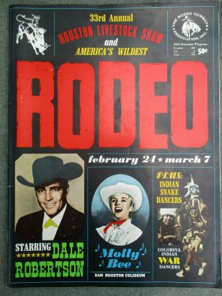 Vintage 1965 33rd Annual Houston Livestock Show And Rodeo Program