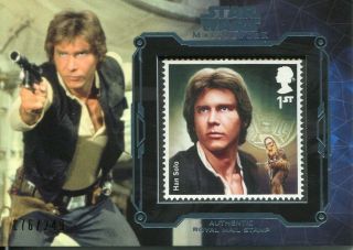 Star Wars Masterwork 2016 Stamp Relic Card Han Solo
