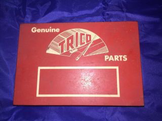 Vintage Trico Red Metal Parts Box