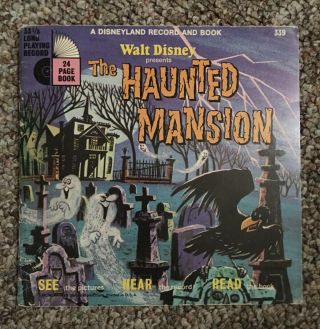 Disney The Haunted Mansion Disneyland Record & Book - In