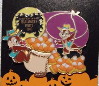 Disney Wdw Not So Scary Party Chip Dale Happy Halloween 2010 Cowboys Mnsshp Pin