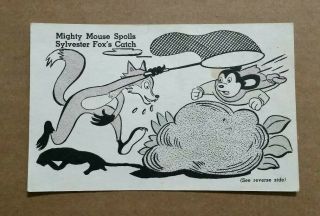 Mighty Mouse Mystery Color Picture 4,  Post Cereal Premium,  1957