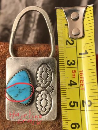 Lyle Piaso navajo sterling silver turquoise keyring keychain 062519eABZIE 2