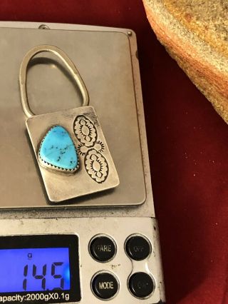 Lyle Piaso navajo sterling silver turquoise keyring keychain 062519eABZIE 4