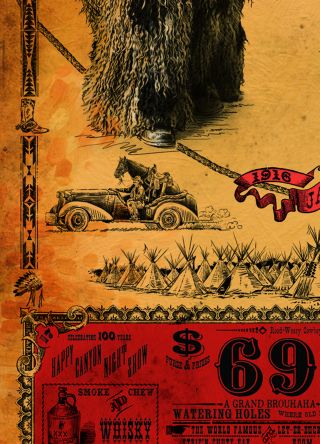 Pendleton Oregon Round Up Rodeo poster Let er Buck Indian cowboy Jackson Sundown 5