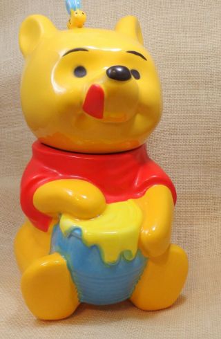 Walt Disney Productions Winnie The Pooh W/ Honey Pot & Bumble Bee Cookie Jar