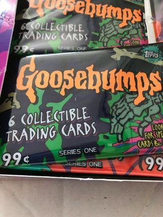 1996 Topps Goosebumps Trading Cards 35 Packs 1 Open Case Box Series One 1 2