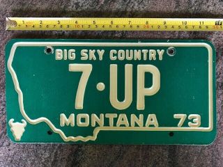 1973 Montana Vanity License Plate 7 - Up