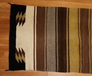 Vintage Native American Indian Wool Rug Weaving 60 x 27 2