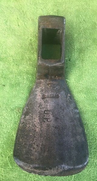 Antique Railroad Adze Head 5 & 1/4 Pounds Hubbard Logo And U P Stamp Are On It