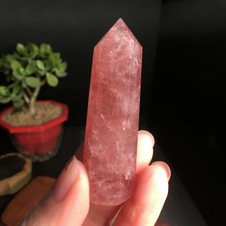 1 Piece Natural Red Strawberry Crystal Wand Crystal Point Crystal Healing